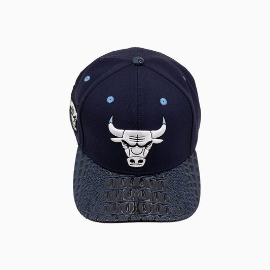 Chicago Bulls NBA With Leather Visor Wool Flat Brim Snapback Hat