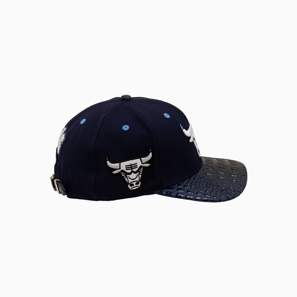 Chicago Bulls NBA With Leather Visor Wool Flat Brim Snapback Hat