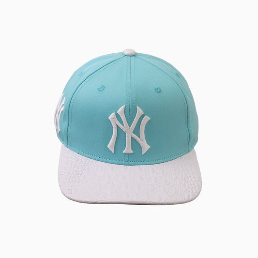 New York Yankees MLB Leather Visor Strapback Hat