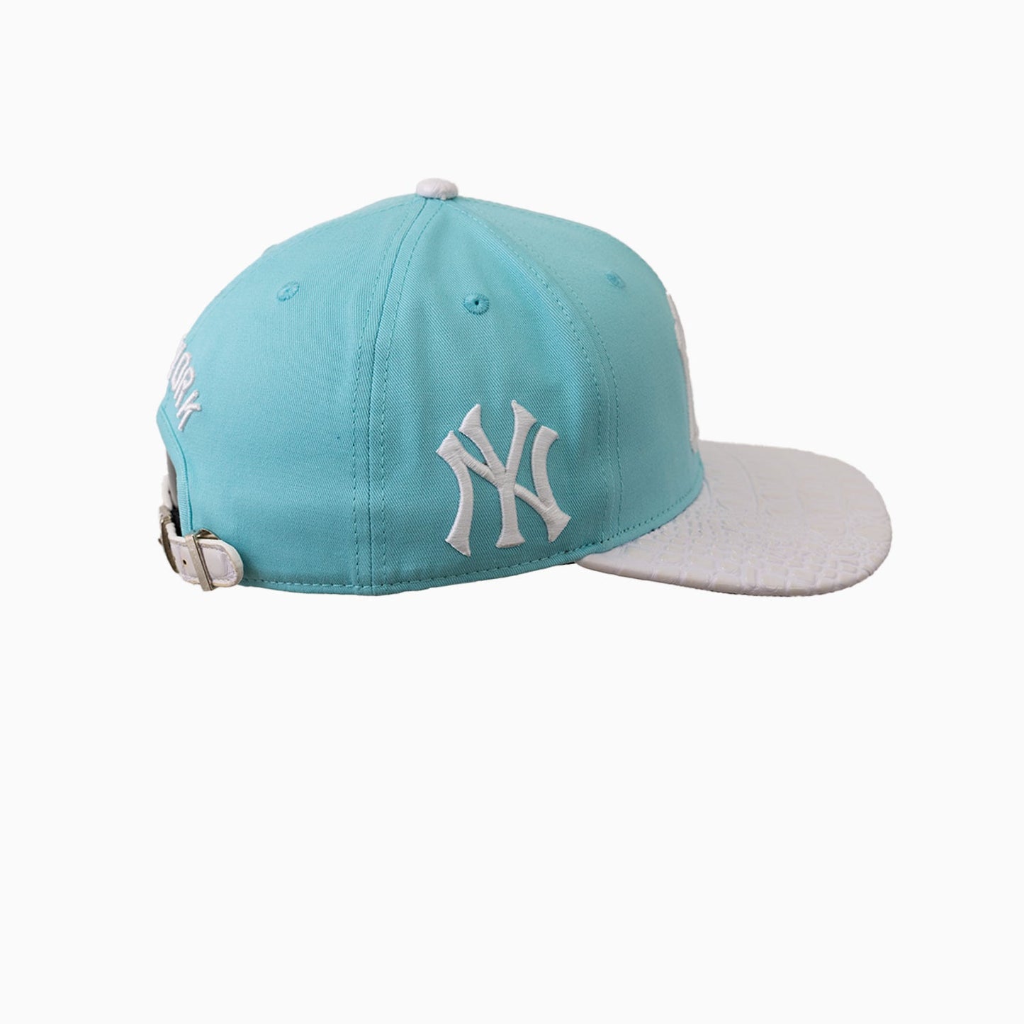 New York Yankees MLB Leather Visor Strapback Hat