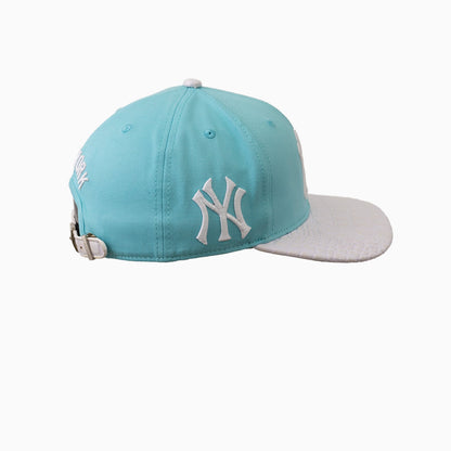 New York Yankees MLB Leather Visor Strapback Hat