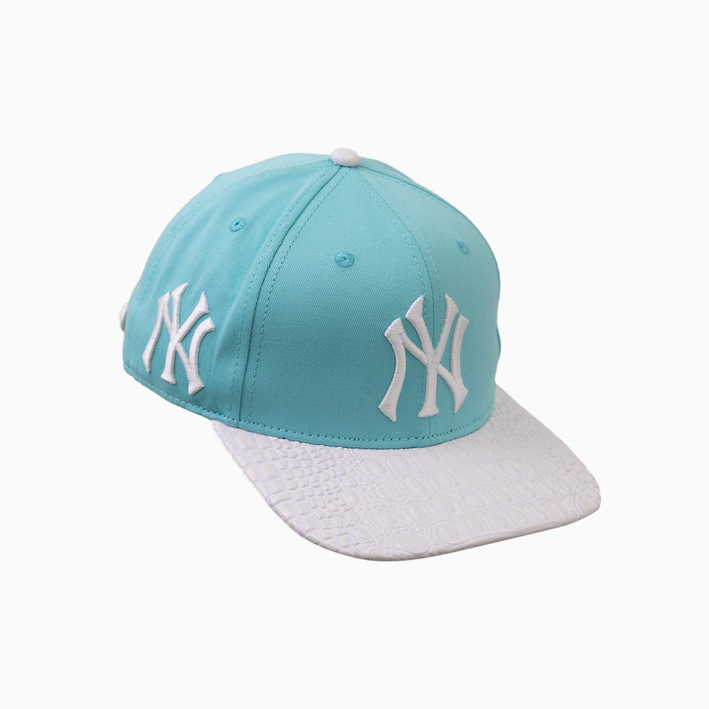 New York Yankees MLB Leather Visor Strapback Hat