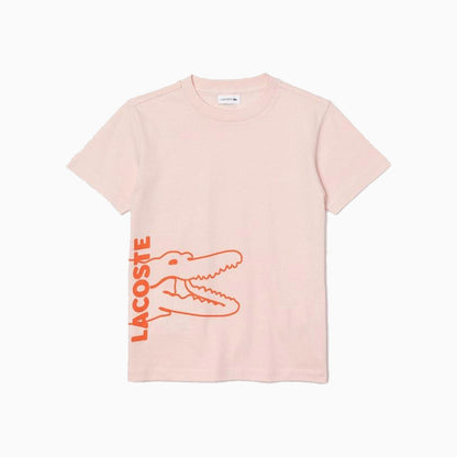 Kid's Printed Crocodile Cotton Crew Neck T-Shirt