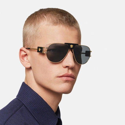 Men's Versace Special Project Aviator Sunglasses
