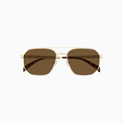 Men's Alexander Mcqueen Gold Brown Sunglasses