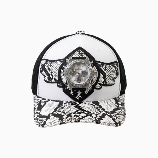 Breyer's Buck 50 Wool Trucker Hat With Faux Snake Skin Visor