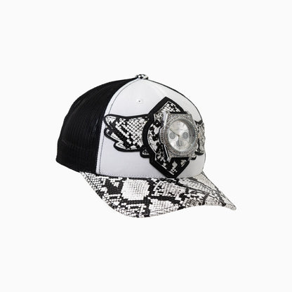 Breyer's Buck 50 Wool Trucker Hat With Faux Snake Skin Visor