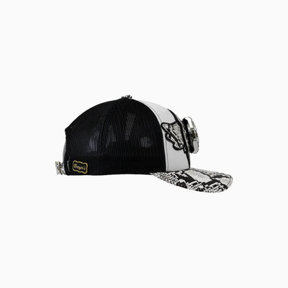Breyer's Buck 50 Wool Trucker Hat With Faux Snake Skin Visor