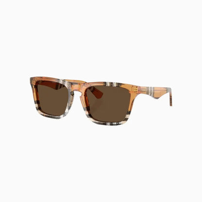 Men's Check Square Sunglasses