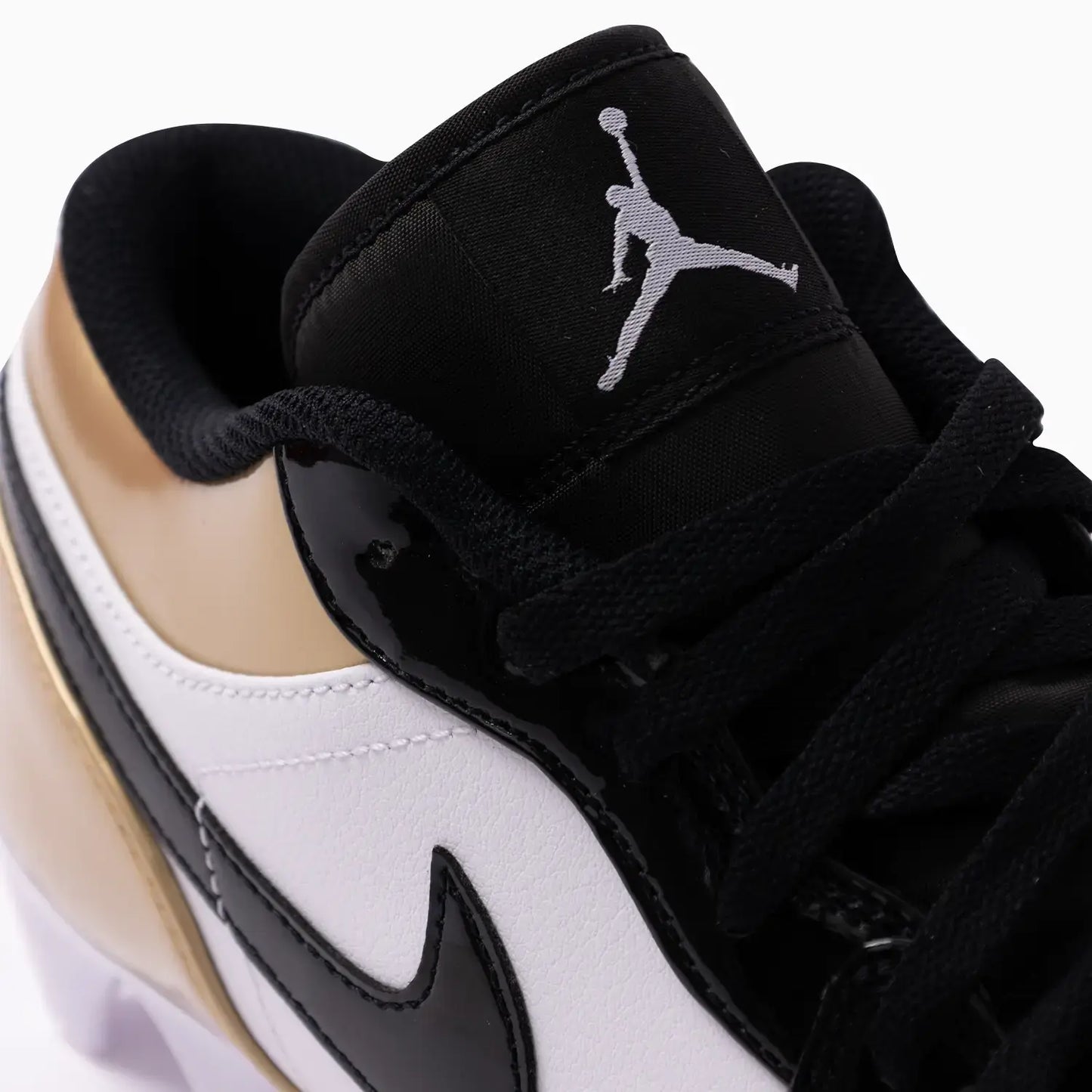 Men's Jordan 1 Low TD Football Cleat "Metallic Gold Black"