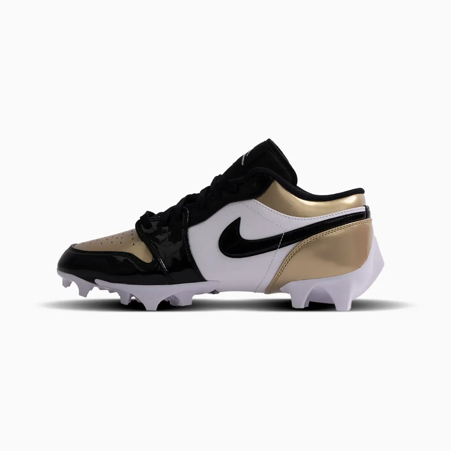 Men's Jordan 1 Low TD Football Cleat "Metallic Gold Black"