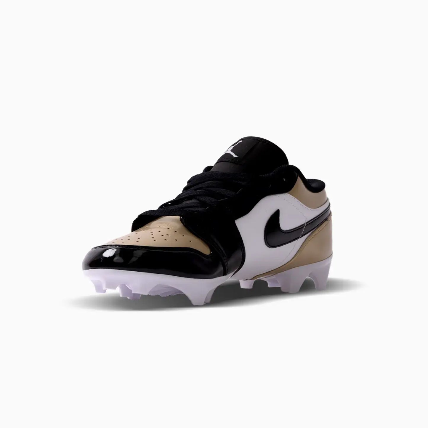 Men's Jordan 1 Low TD Football Cleat "Metallic Gold Black"