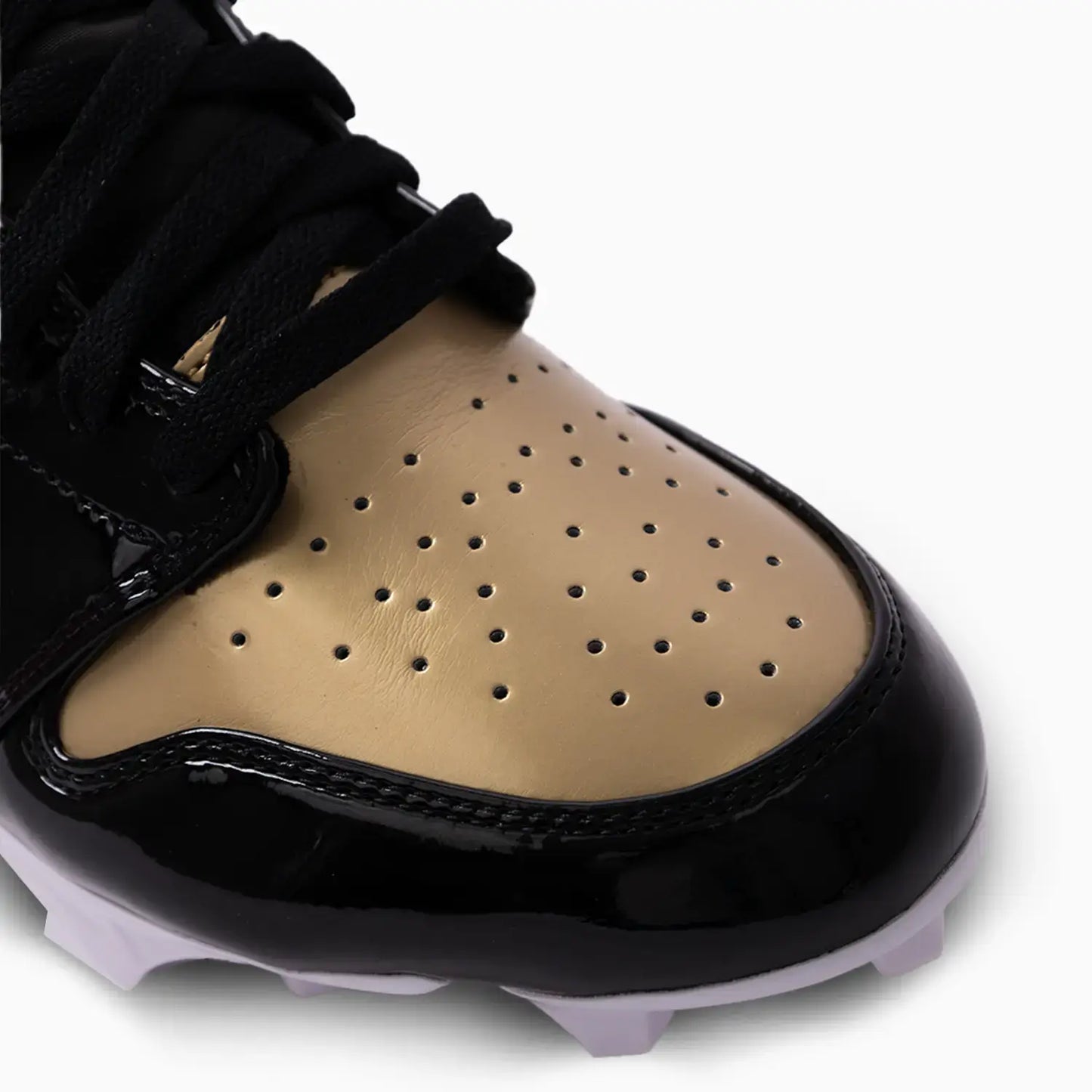 Men's Jordan 1 Low TD Football Cleat "Metallic Gold Black"