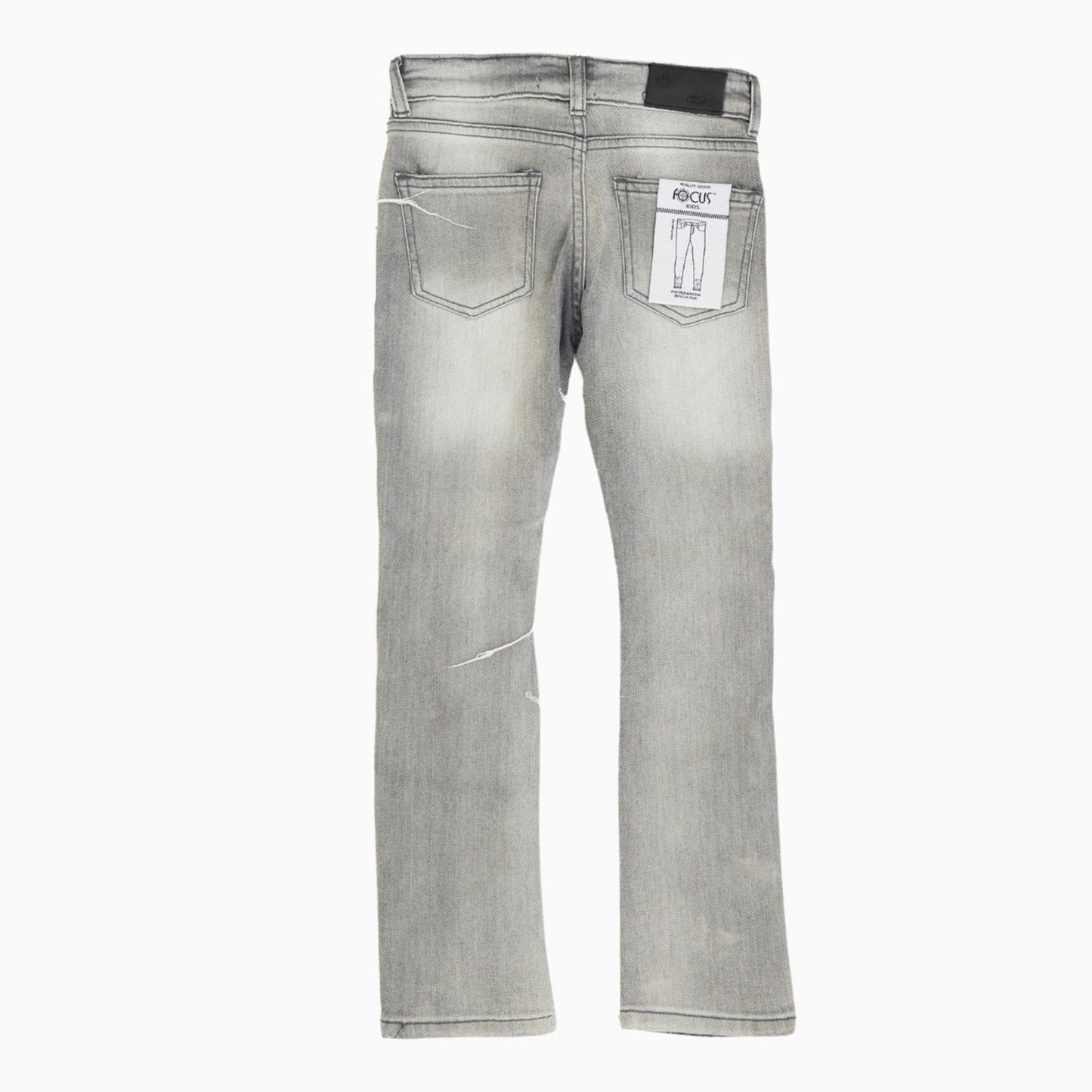 Kid's Ripped Stack Skinny Denim Pant
