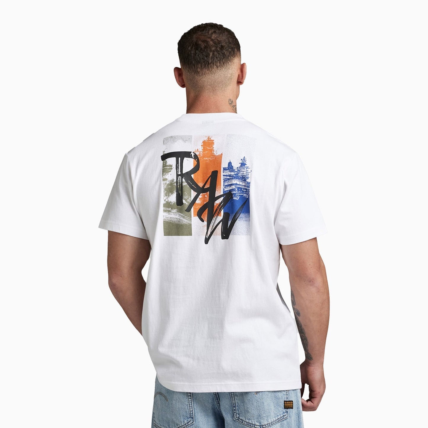 Men's Flight Deck Back Graphic Loose T-Shirt