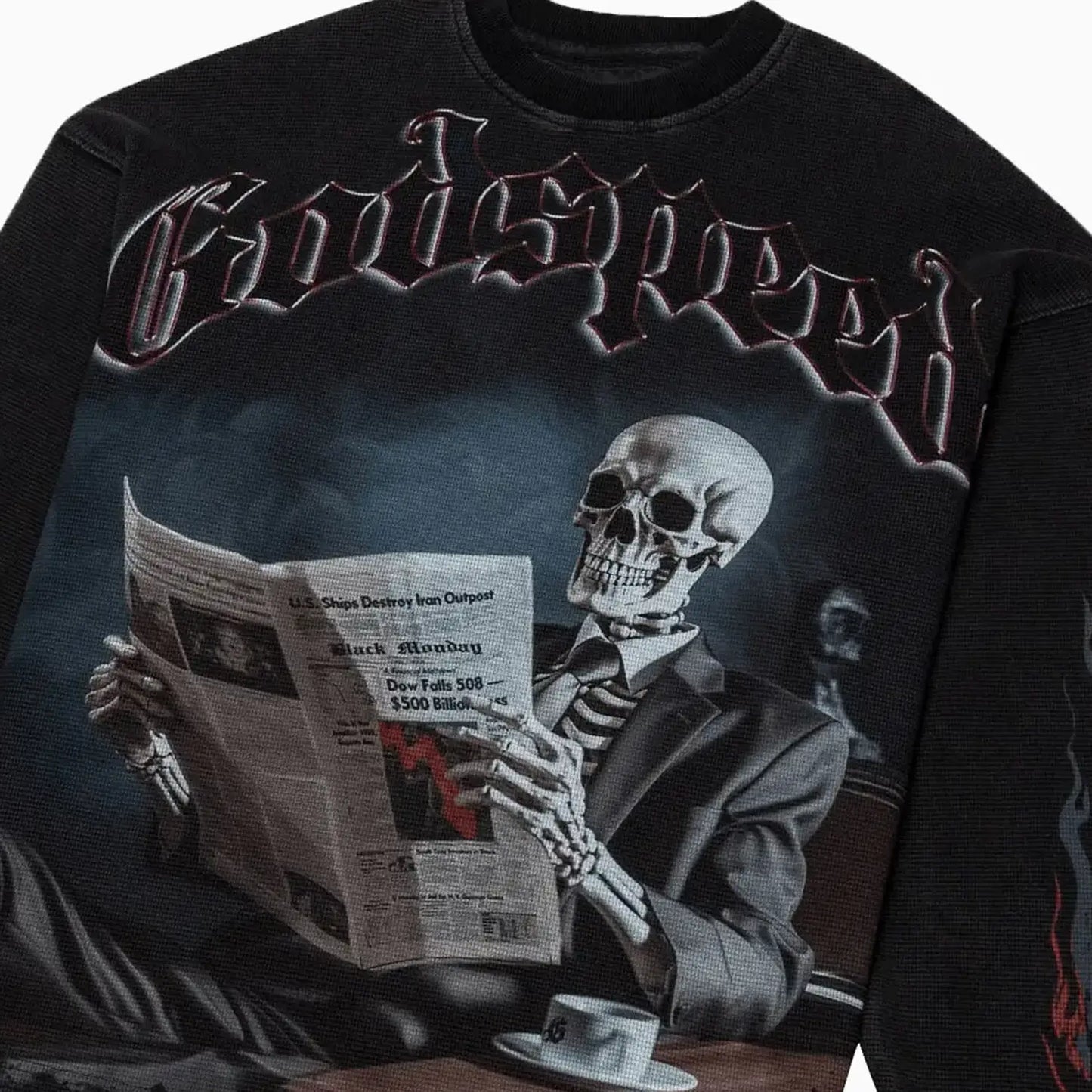 Men's Black Monday Thermal Sweatshirt