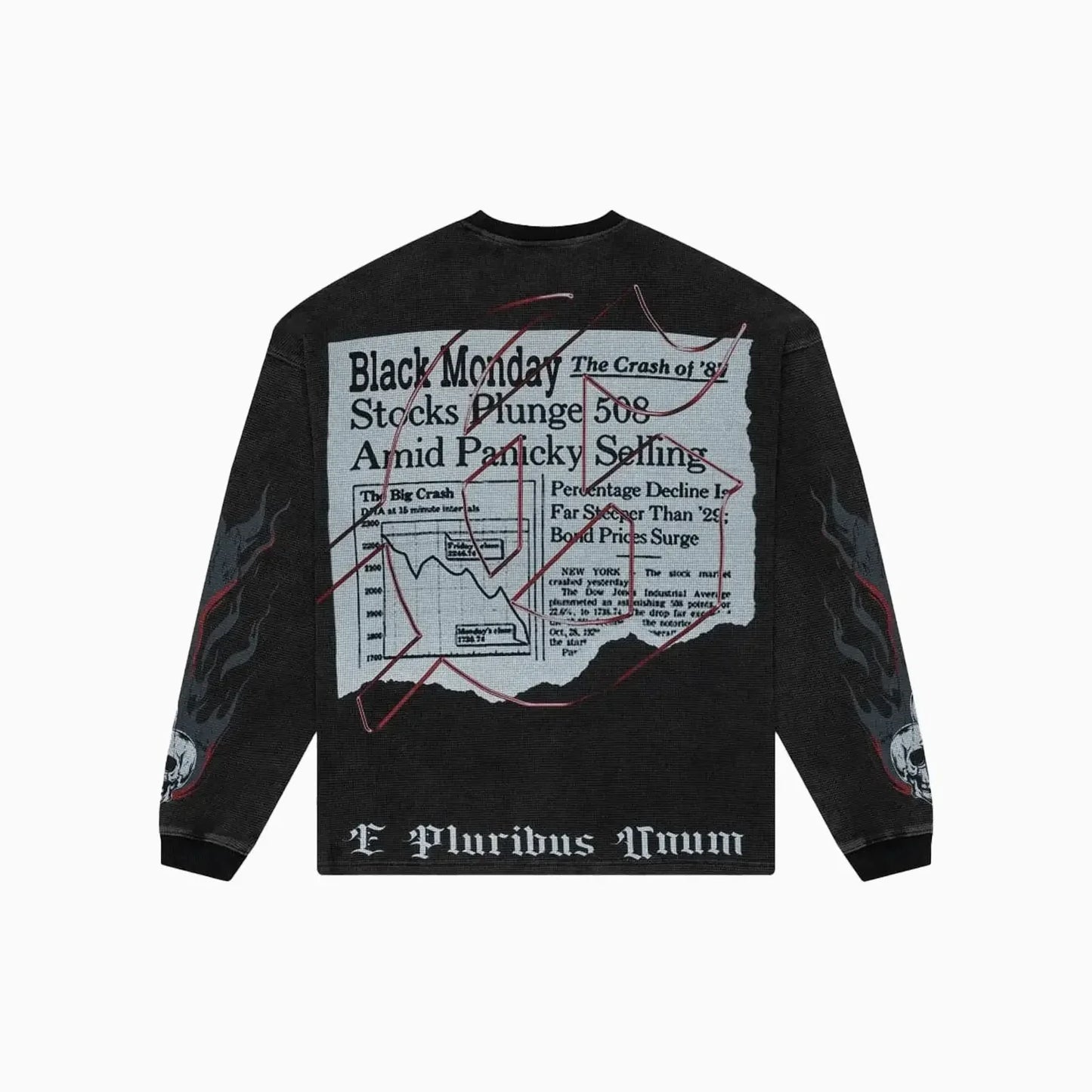 Men's Black Monday Thermal Sweatshirt