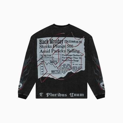 Men's Black Monday Thermal Sweatshirt