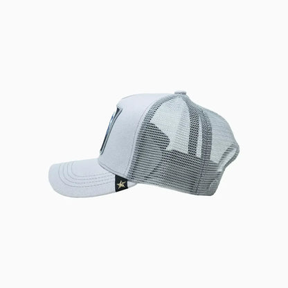 Full Moon Wolf Light Gray Trucker Hat