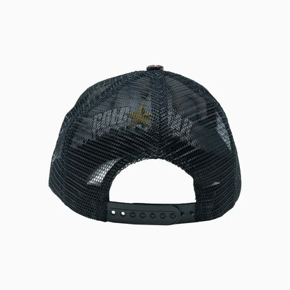 Goat Brown Leather Trucker Hat