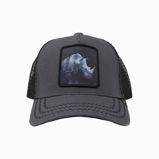 The Charcoal Rhinoceros Animal Trucker Hat