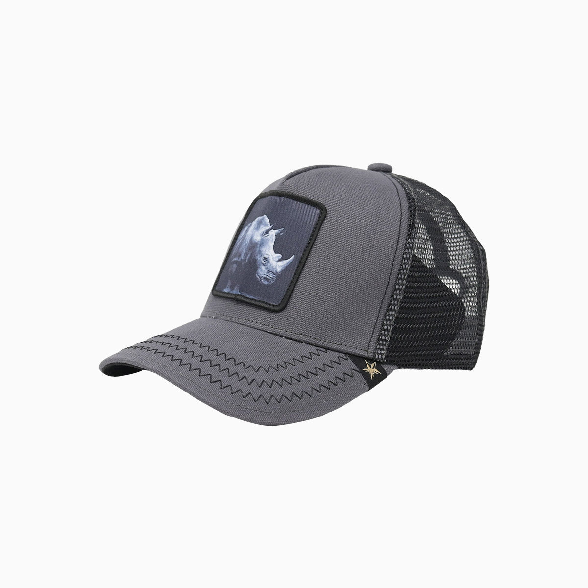 The Charcoal Rhinoceros Animal Trucker Hat