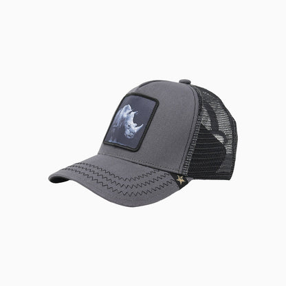 The Charcoal Rhinoceros Animal Trucker Hat