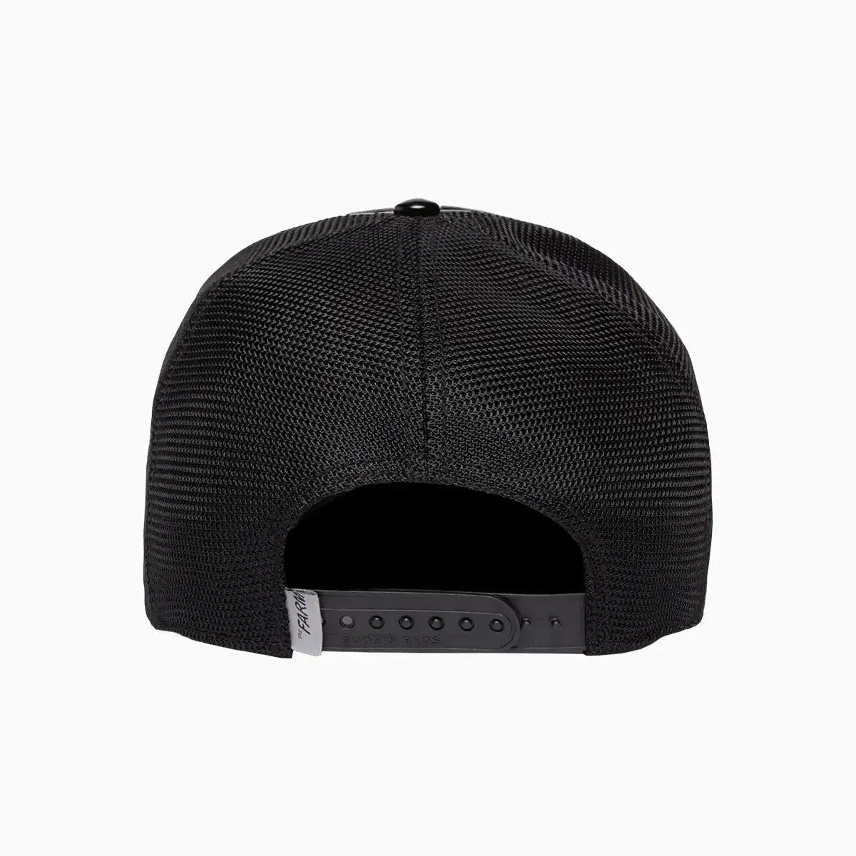 Obsidian Panther Puff Patent Trucker Hat