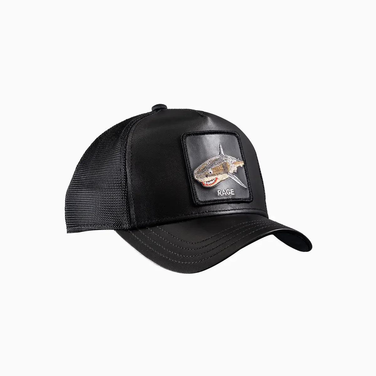 RAGE Leather Shark Trucker Hat