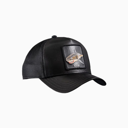RAGE Leather Shark Trucker Hat