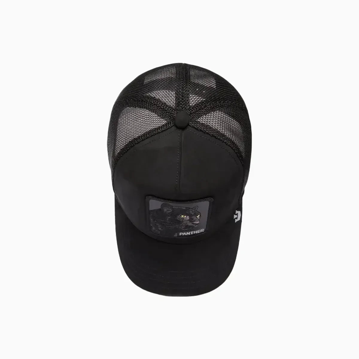 The Suede Panther Blacked Out Microsuede Trucker Hat
