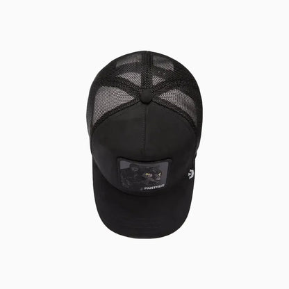 The Suede Panther Blacked Out Microsuede Trucker Hat