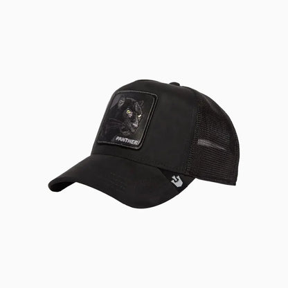 The Suede Panther Blacked Out Microsuede Trucker Hat