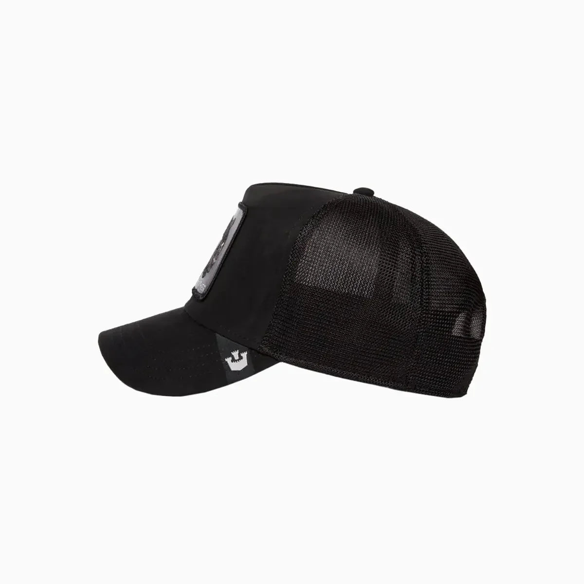 The Suede Panther Blacked Out Microsuede Trucker Hat