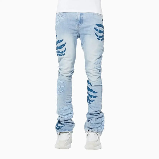 Men's Aqua Blue Hell Dragger Denim Pant
