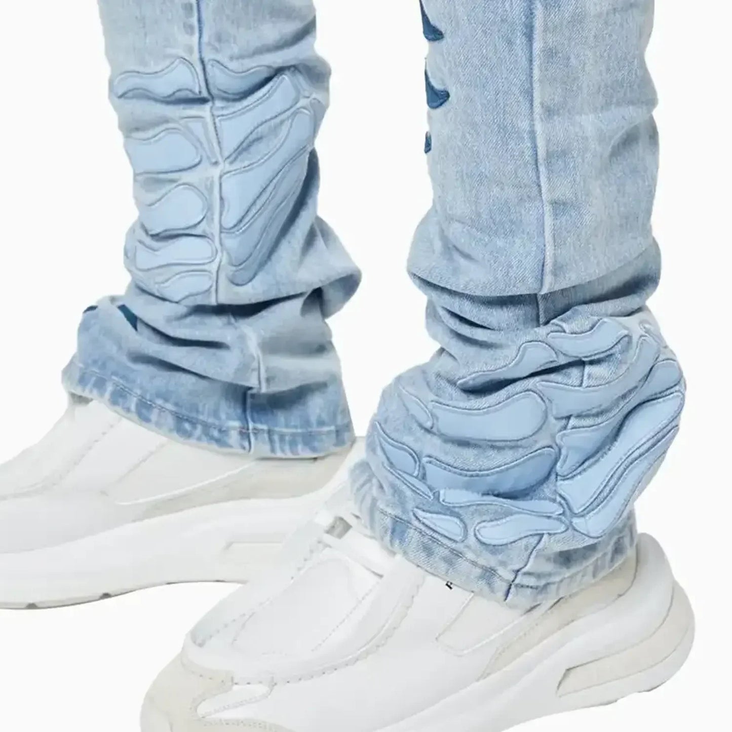 Men's Aqua Blue Hell Dragger Denim Pant
