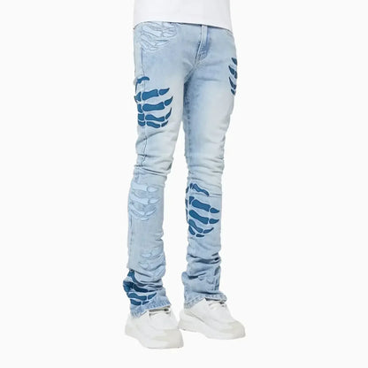 Men's Aqua Blue Hell Dragger Denim Pant