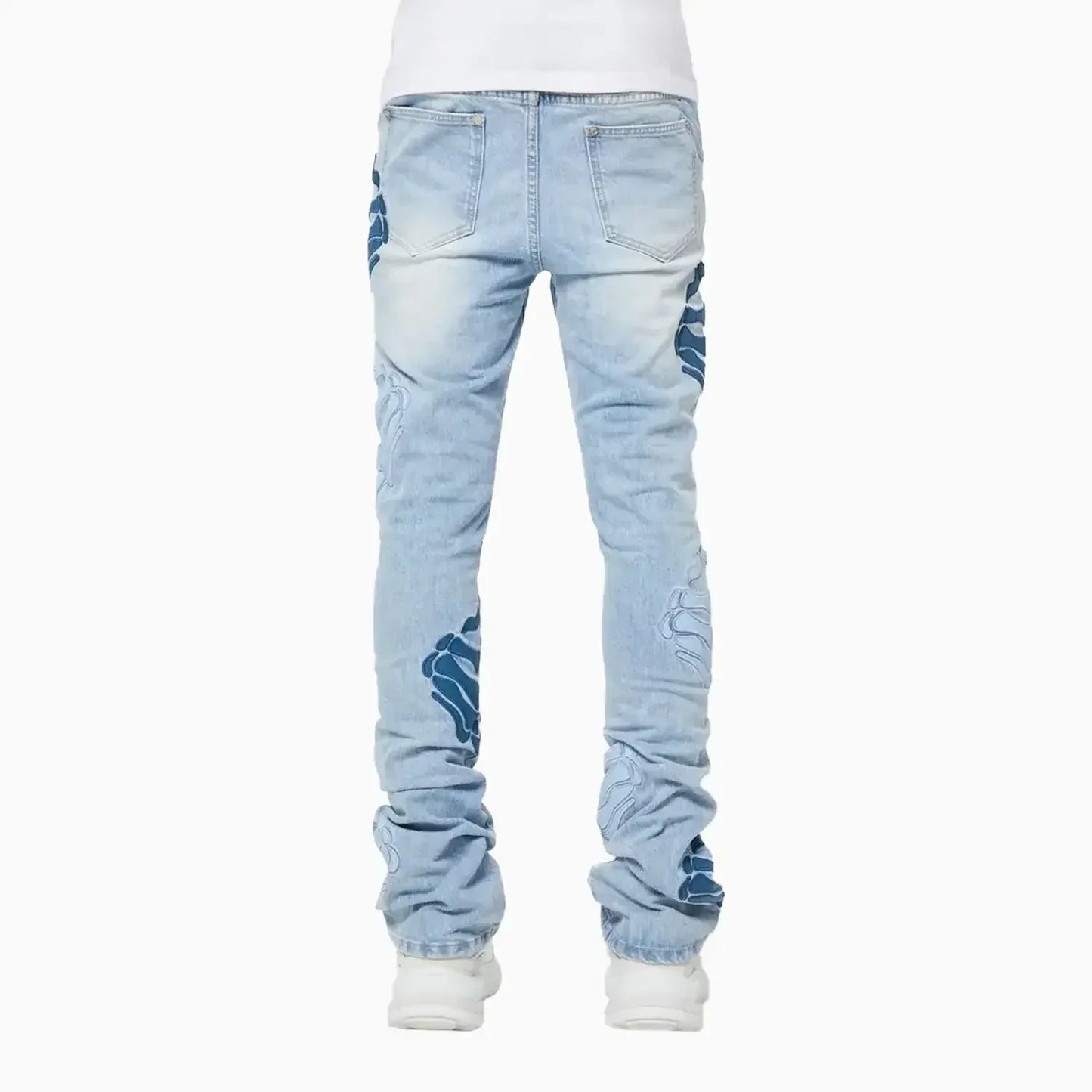 Men's Aqua Blue Hell Dragger Denim Pant