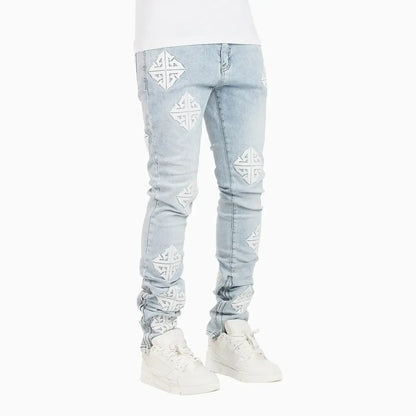 Men's Aqua Blue Icon Denim V2 Pant