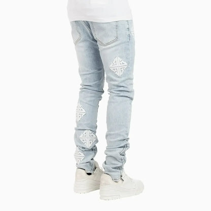 Men's Aqua Blue Icon Denim V2 Pant