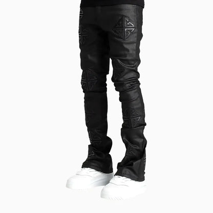 Men's Obsidian Black Icon Stacked Denim Pant