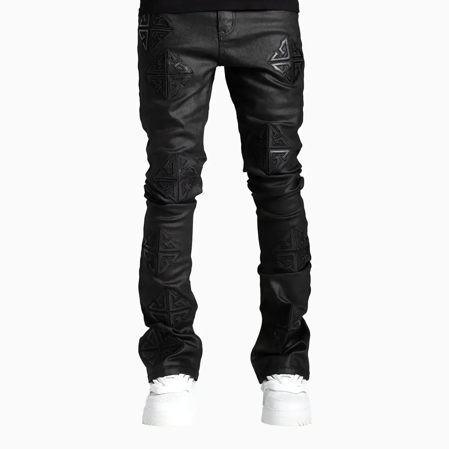 Men's Obsidian Black Icon Stacked Denim Pant