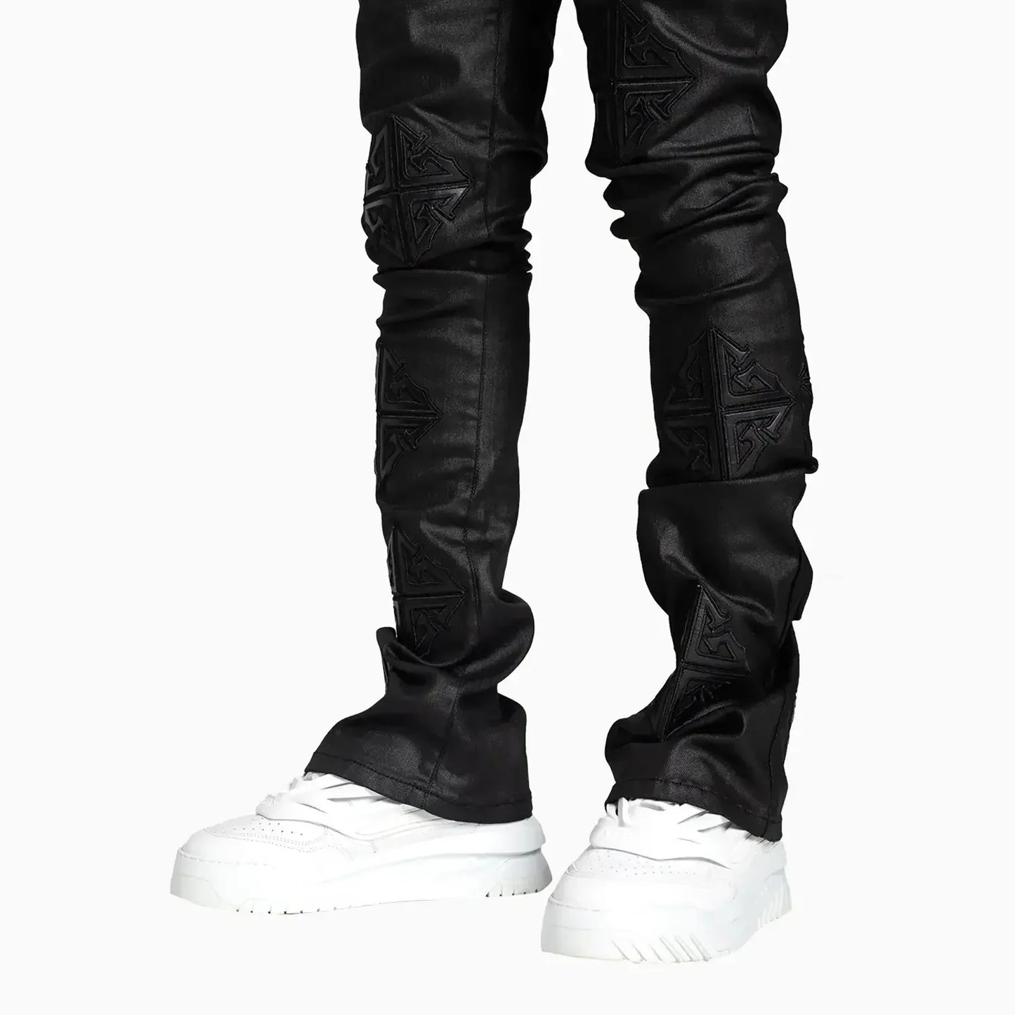 Men's Obsidian Black Icon Stacked Denim Pant