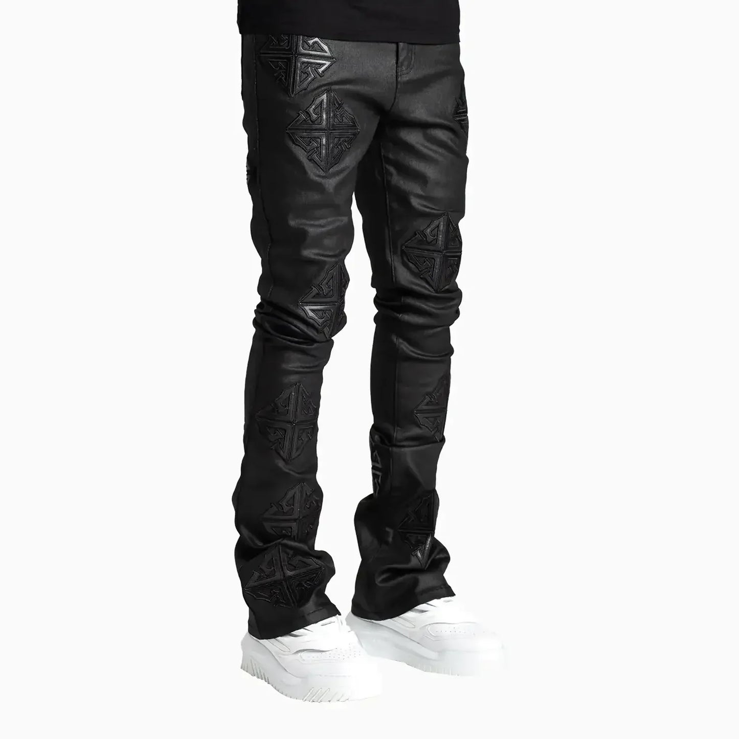 Men's Obsidian Black Icon Stacked Denim Pant