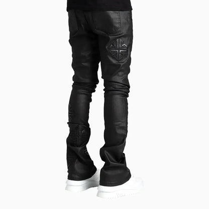 Men's Obsidian Black Icon Stacked Denim Pant