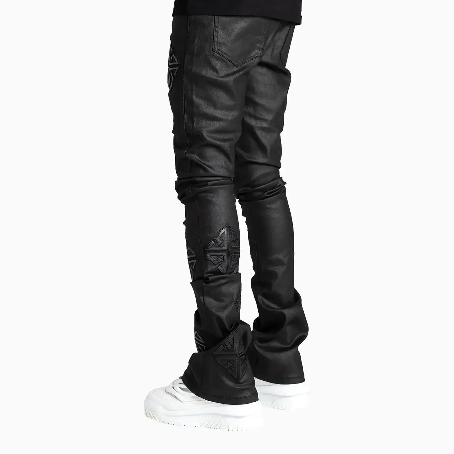 Men's Obsidian Black Icon Stacked Denim Pant