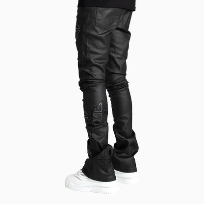 Men's Obsidian Black Icon Stacked Denim Pant