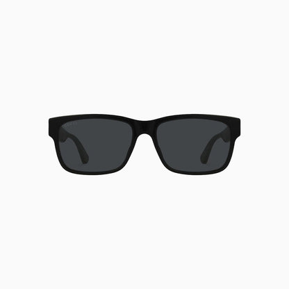 Men's Black Grey Square Sunglasses