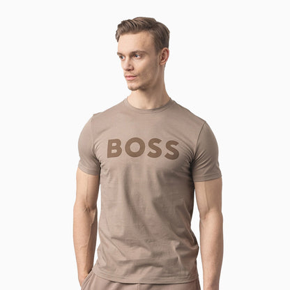 Men's Cotton Jersey T-Shirt With Rubber Print Logo