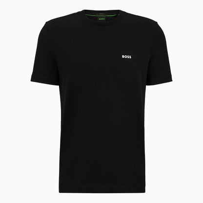 Men's Stretch Cotton Regular Fit T-Shirt With Contrast Logo